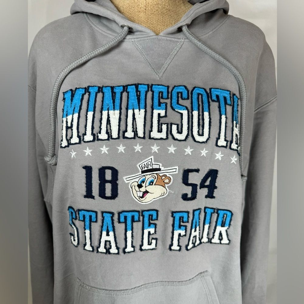 Minnesota State Fair 1854 Vintage Classic Signature Gray Hooded Sweatshirt SM